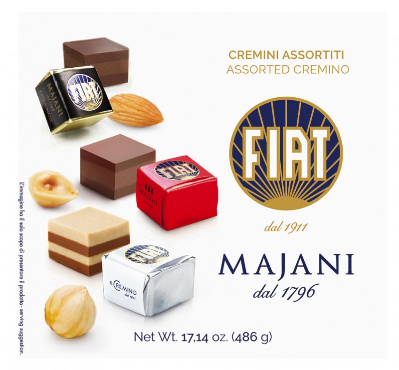 Dado Fiat Mix, melange praline etage creme cacao noisette, Majani - 486g - paquet