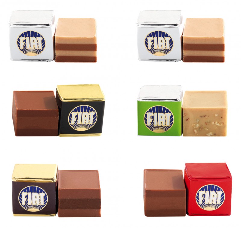 Cremini Fiat Mix, assortiment de chocolats etages creme de cacao noisette, Majani - 5,995g - Carton