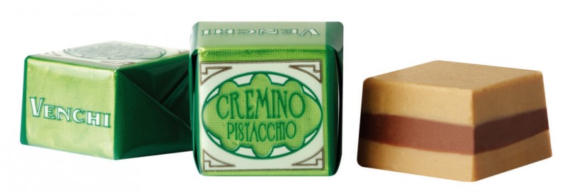 Cremino Pistacchio, pralines etages a la creme de pistache Gianduia, Venchi - 1 000g - kilos