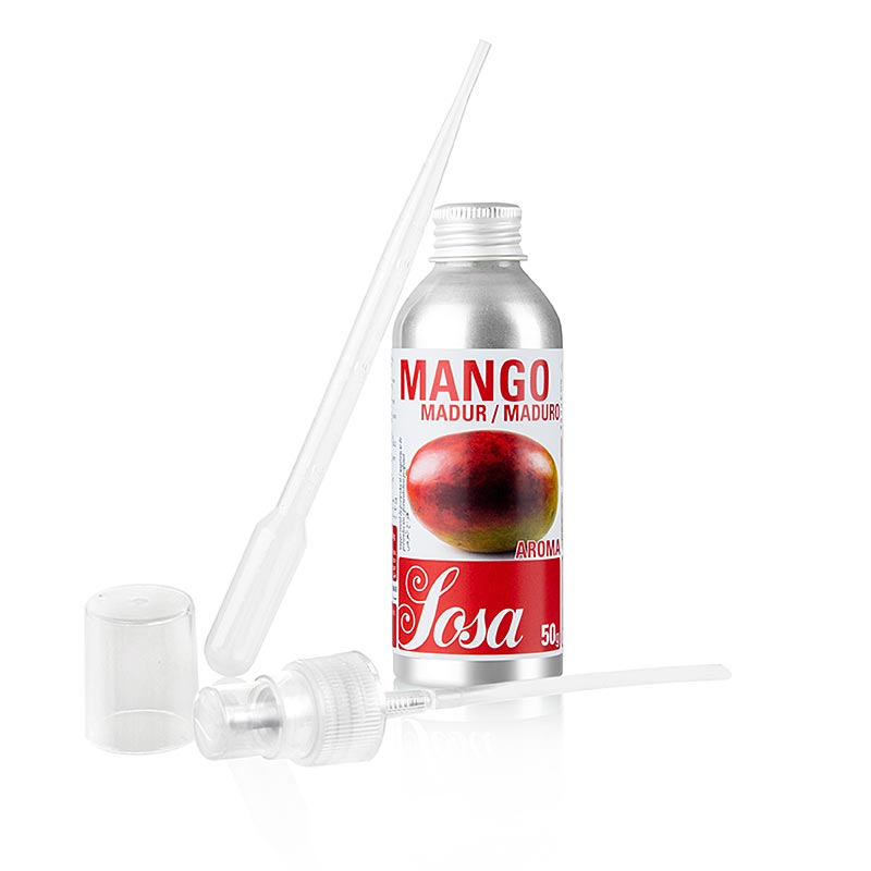 Arome mangue mure, liquide, sosa - 50 grammes - Bouteille