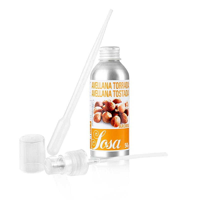 Arome Naturel Noisette torrefiee, liquide Sosa - 50 grammes - bouteille en aluminium