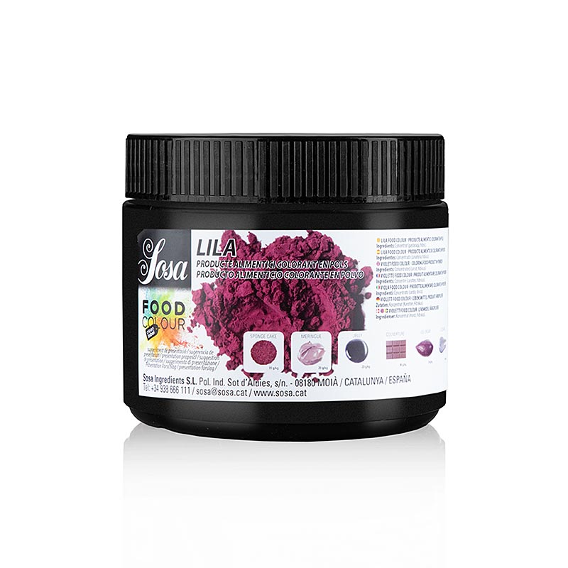 Colorant alimentaire Sosa naturel, violet, poudre, liposoluble - 200g - PE peut