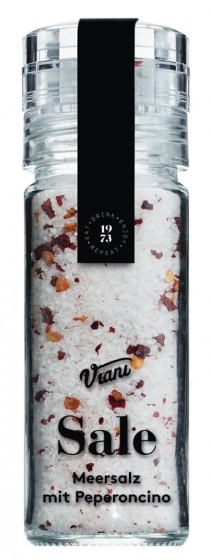 Havsalt med chili, mÃ¸lle Sale al peperoncino, Viani Alimentari - 90 g - Stykke