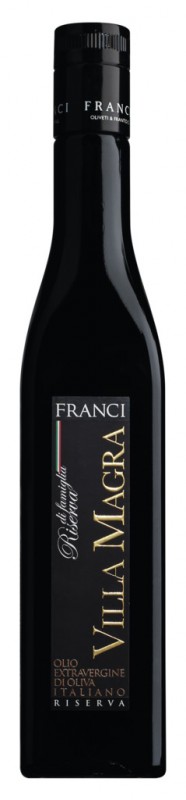 Ekstra jomfru olivenolie Villa Magra, ekstra jomfru olivenolie Villa Magra, Frantoio Franci - 500 ml - flaske