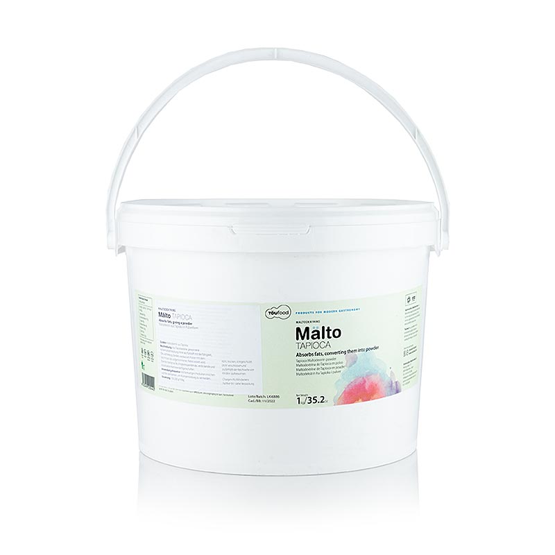 TOUFOOD MALTO TAPIOCA, maltodextrin from tapioca - 1 kg - PE-can