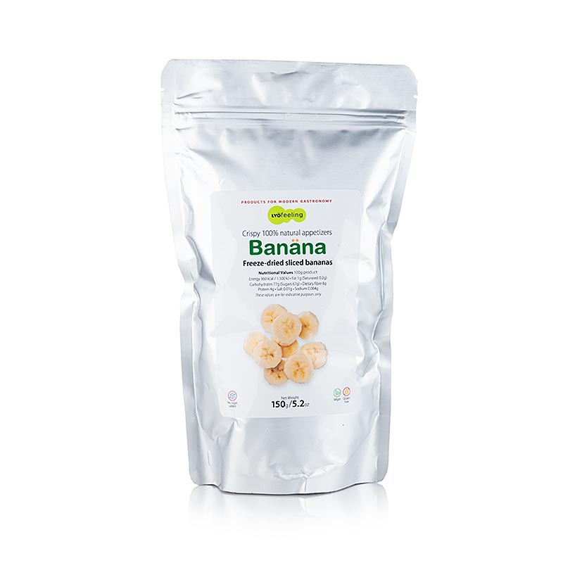 TOUFOOD LYOFEELING BANANA, freeze-dried banana, slices - 150g - bag