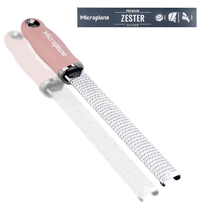 Microplane Premium Classic - tige, rape a zeste, manche vieux rose / soft touch - 1 piece - Lache