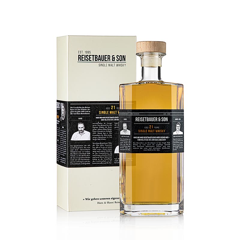 Single Malt Whisky Reisetbauer, 21 Jahre, 48 % vol. - 700 ml - Flasche