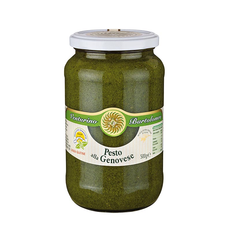 Pesto alla Genovese, sauce basilic, Venturino - 500g - Verre