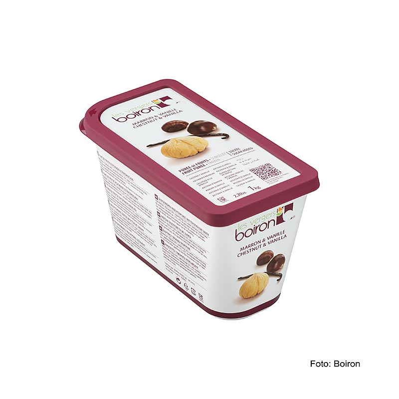 Puree de marrons Boiron a la vanille, prete a cuire - 1 kg - Coque PE