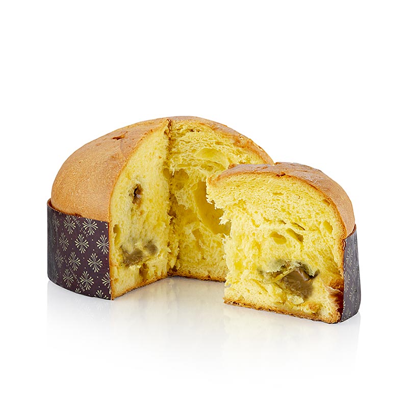 Kersttaart Panettone Pistachio, Metaal Tin Zwart, Lazzaroni - 750g - kan