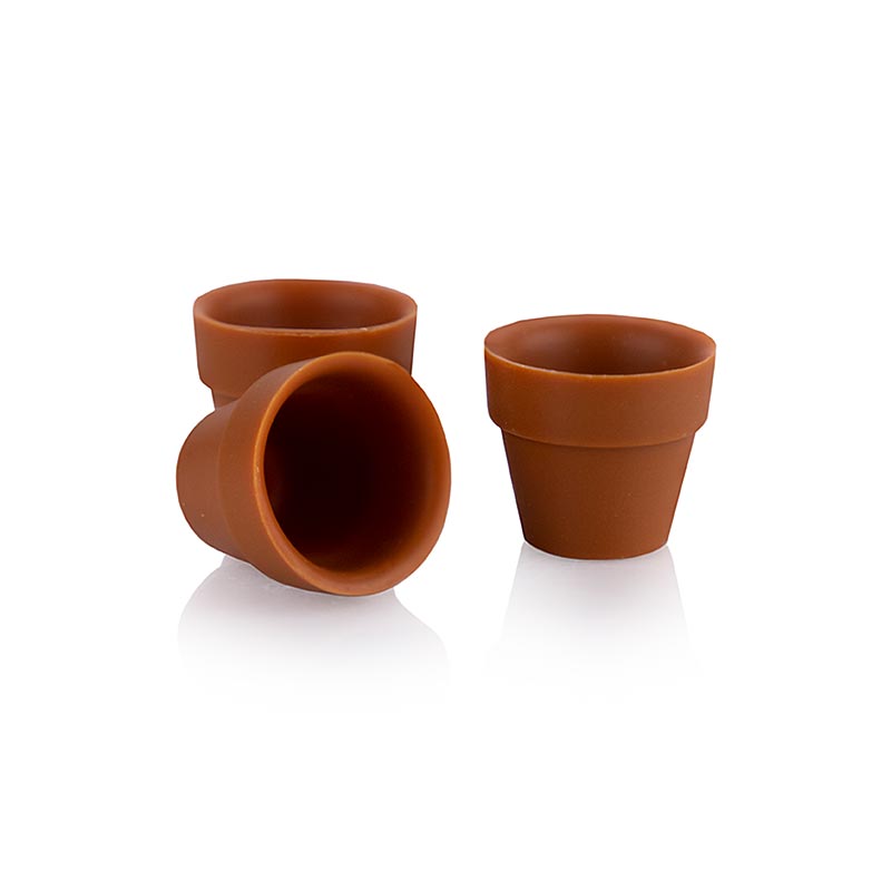 Schokoform Flower Pot mini, Vollmilch, 25 x 28 mm, dobla (18139) - 132 g, 24 Stück - Karton