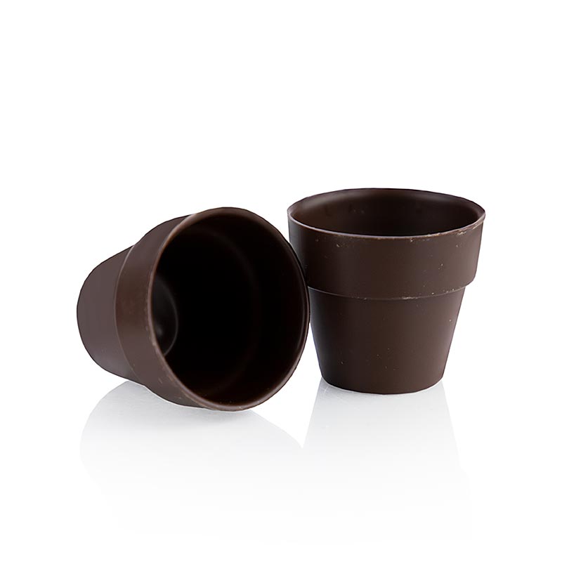 Schokoform Flower Pot Large, dunkel, 62 x 55 mm, dobla (18143) - 840 g, 28 Stück - Karton