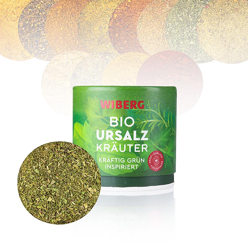 Herbes Wiberg Ursalz, sel aux herbes d`inspiration verte forte, biologique - 100g - Boite a aromes