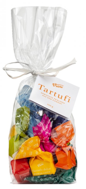 Tartufi dolci misti, sacchetto multicolori, truffes au chocolat melangees, colorees, sac, Viani - 200g - sac