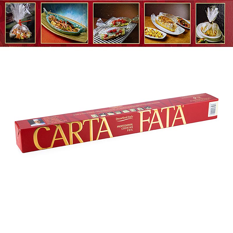 CARTA FATA® cooking and frying foil, heat-resistant up to 220°C, 50 cm x 10 m - 1 roll, 10 m - Cardboard