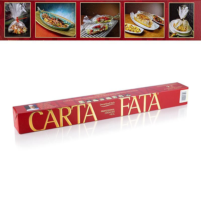 CARTA FATA® cooking and frying foil, heat-resistant up to 220°C, 50 cm x 25 m - 1 roll, 25 m - Cardboard