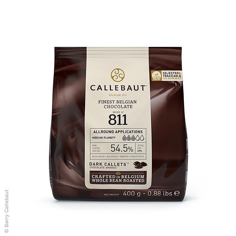 Chocolat noir Callebaut (54,5%), Couverture Callets (811-E0-D94) - 400g - sac