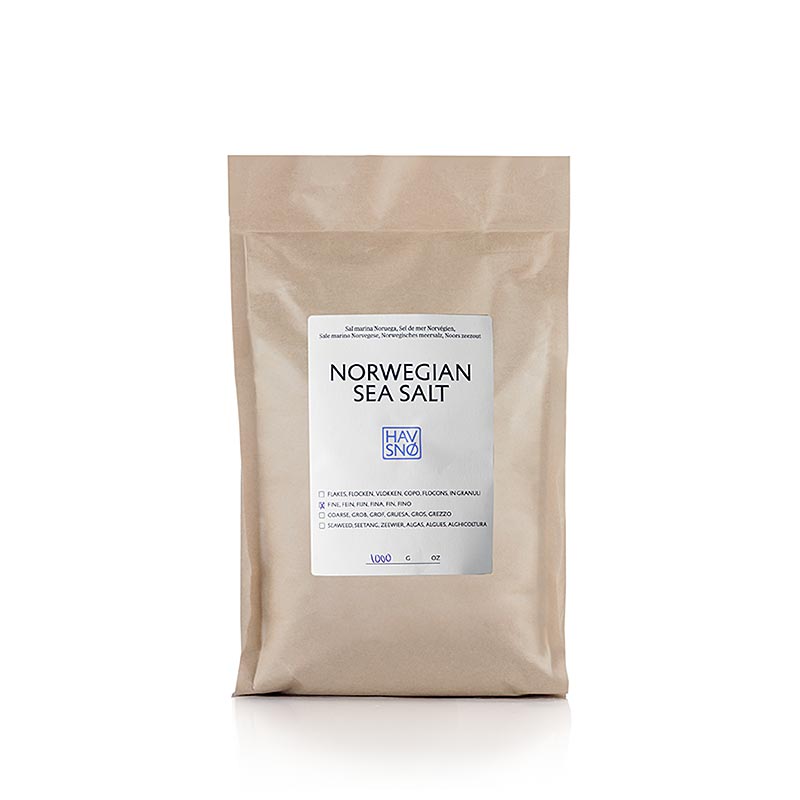 HAVSNO, HAVSNØ FINE, fine sea salt from Norway - 1 kg - bag