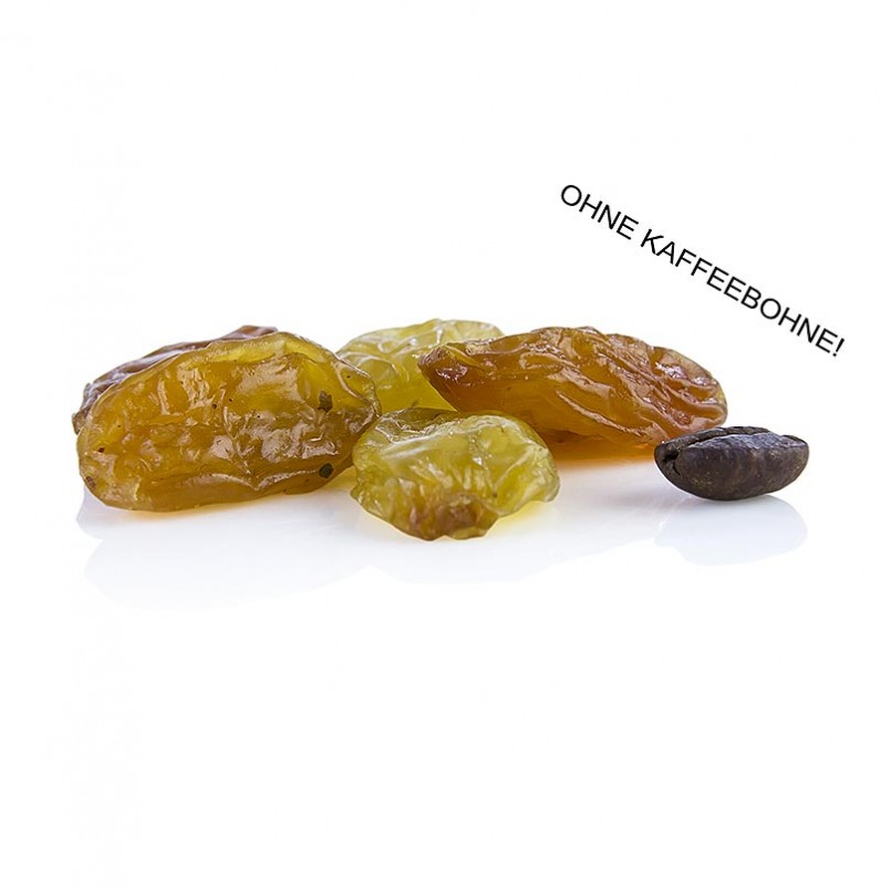 Raisins geants, vert/jaune, soufres, Chili (semblable aux raisins secs) - 1 kg - Sac PE