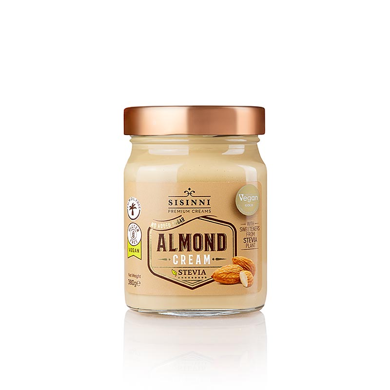 Creme d`amande, a la stevia, Sisinni - 380g - Verre