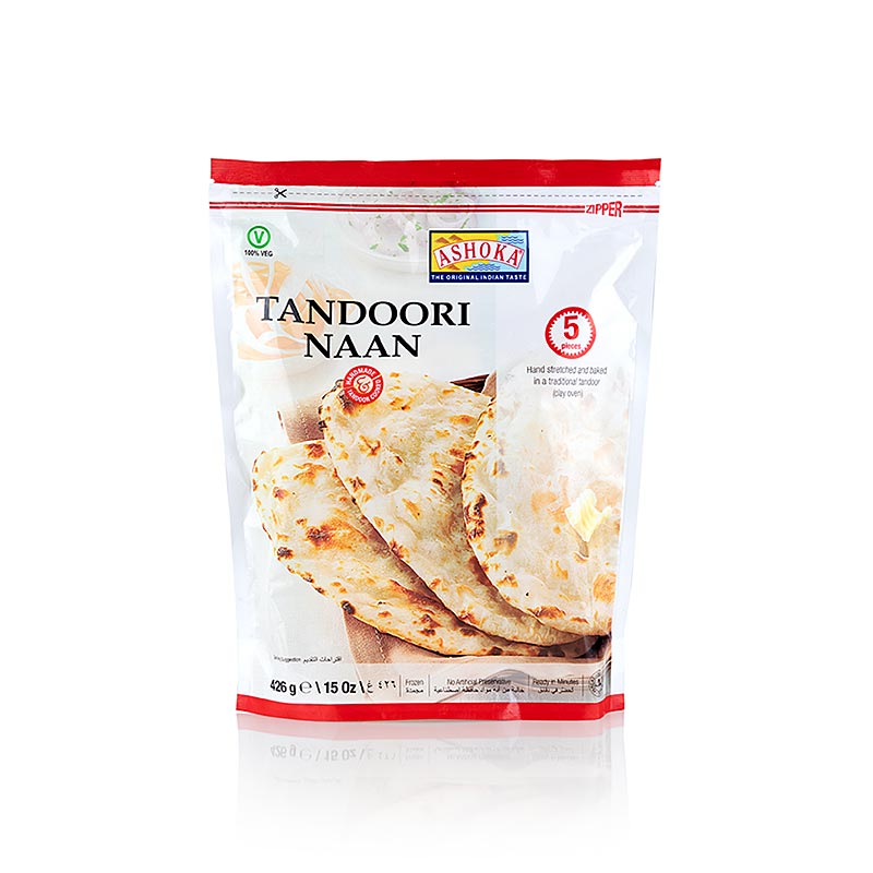 Tandoori Naan, Indisches Brot, natur - 426 g, 5 Stück - Beutel