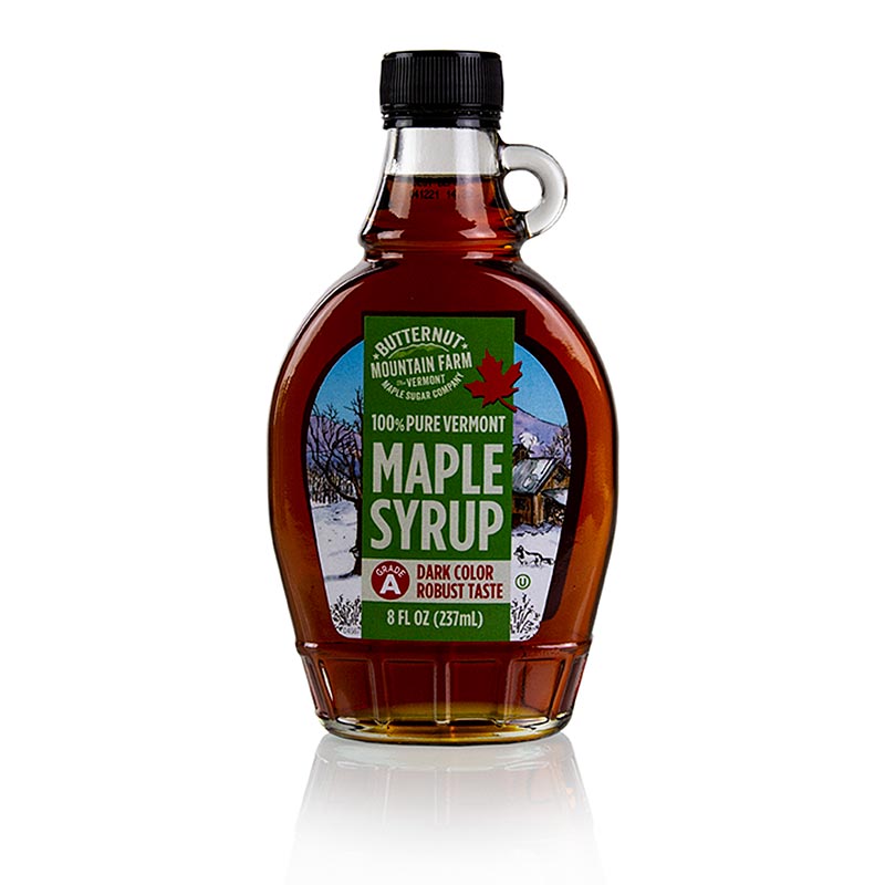 Maple Syrup A-Grade - DONKER Robuust - 237ml - Fles