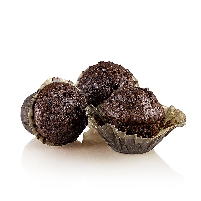 Mini muffins, triple chocolat, fourres, dessert - 1,08 kg, 72 x 15 g - Carton