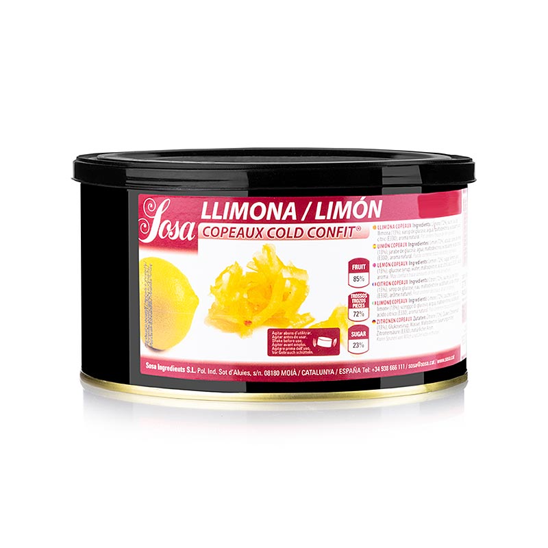 Sosa Cold Confit - lamelles d`ecorces de citron (zeste) (37785) - 1,25 kg - Seau PE