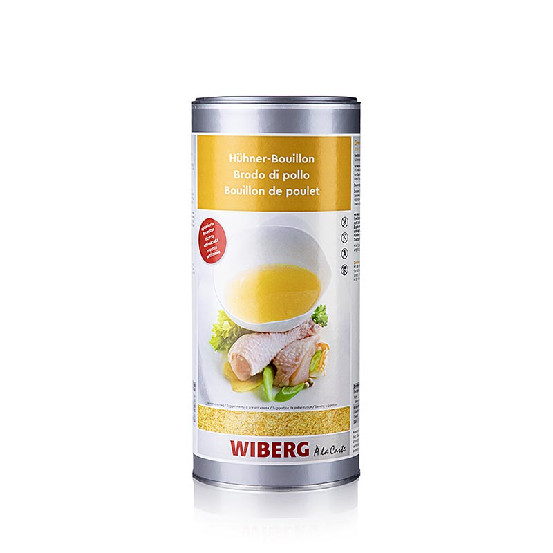 Bouillon de poulet Wiberg clair, fort, pour 45 l - 1kg - Boite a aromes