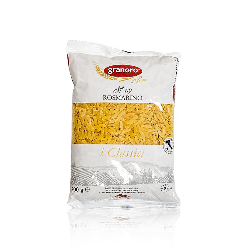 Granoro Rosmarino, nouilles aux grains de riz, taille moyenne, n°69 - 500g - Sac