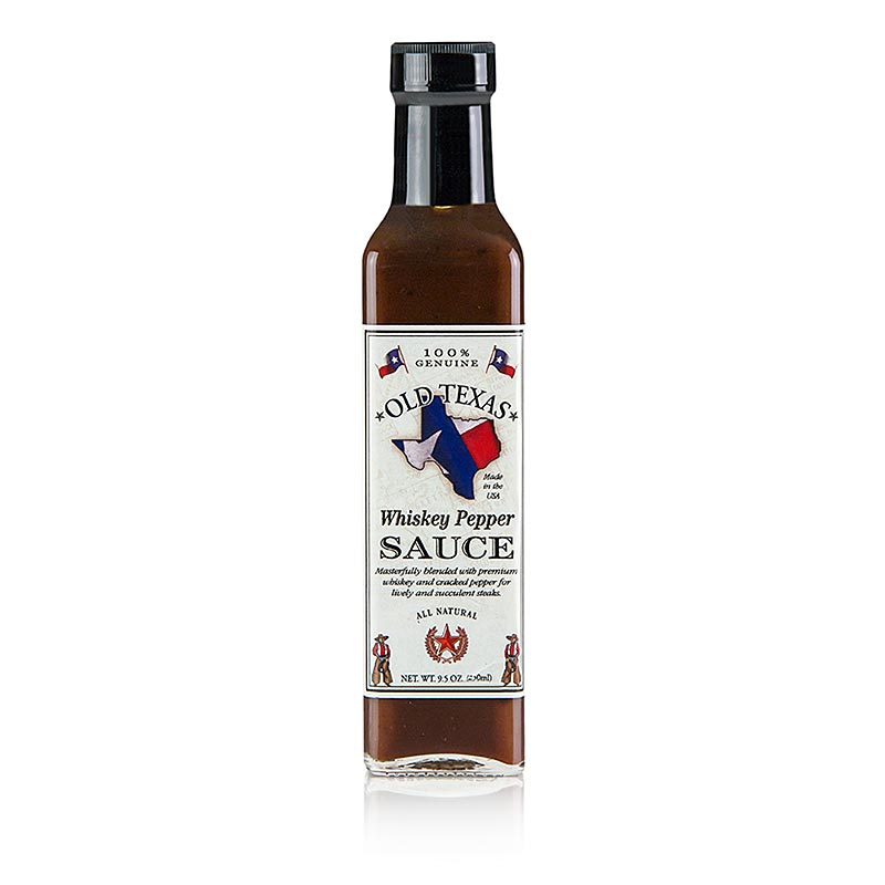 Sauce a steak au poivre et au whisky du Texas - 250 ml - Bouteille