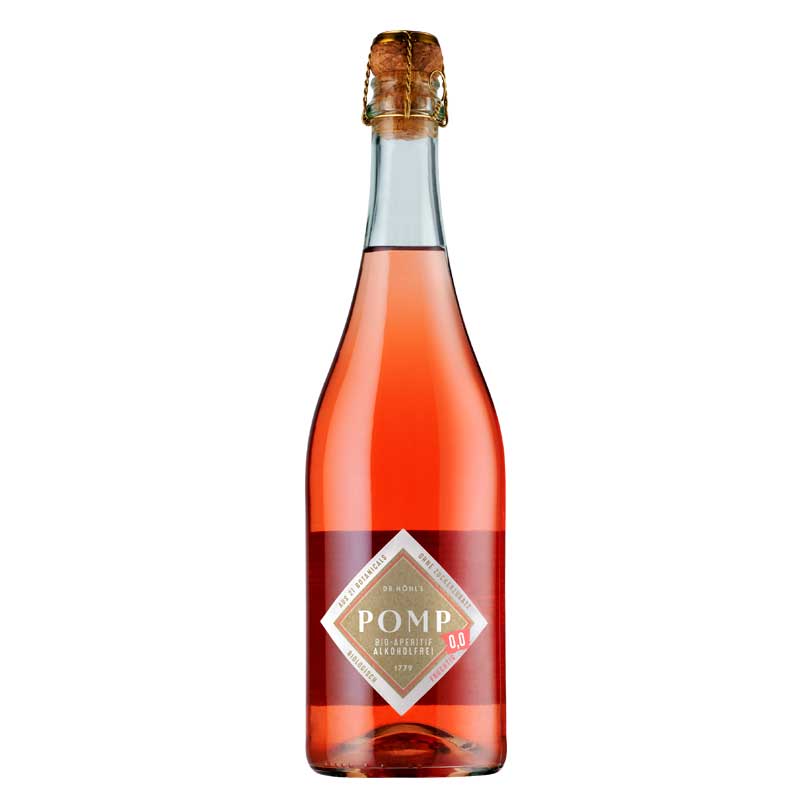 POMP Bio Aperitif, 0,0, fruchtig, ohne Alkohol, BIO - 750 ml - Flasche