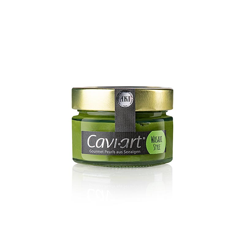 Cavi-Art® algae caviar, wasabi flavour, vegan - 100 g - Glass