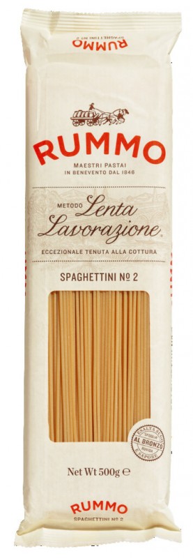 Spaghettini, Le Classiche, Durum Hvede Semolina Pasta, Rummo - 500 g - pakke