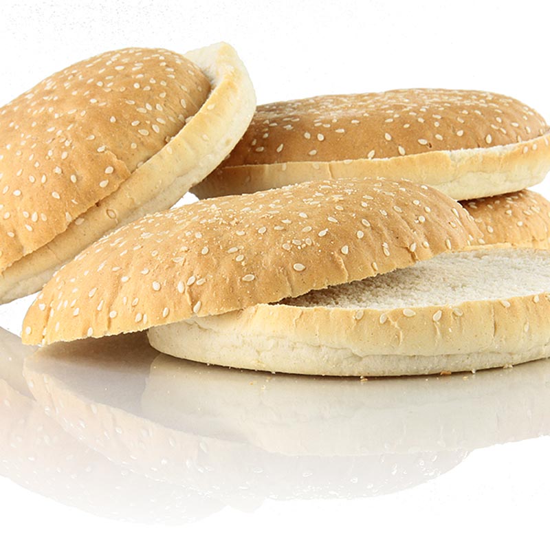 Giant hamburger rolls, approx. Ø 14cm - 3.024kg, 24 x 126g - Cardboard