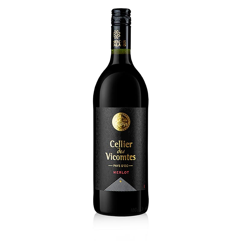 2022 Merlot, droog, 13,5% vol., Celliers Vicomtes - 1 liter - Fles