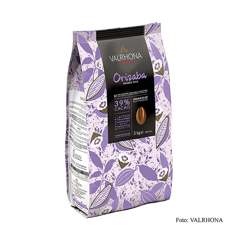 Valrhona Orizaba Lactee Grand Cru, Vollmich Couverture, Callets, 39% cacao - 3kg - sac