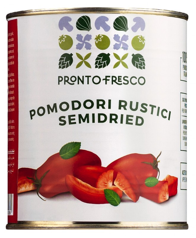 Pomodori rustici, halvtørrede tomater i olie, greci, prontofresco - 780 g - kan