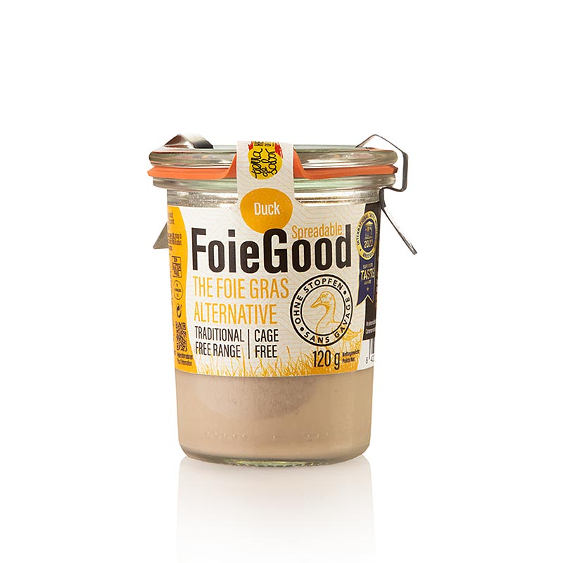 Eendenleverpastei/spread, FoieGood (zonder stop) - 120g - Glas