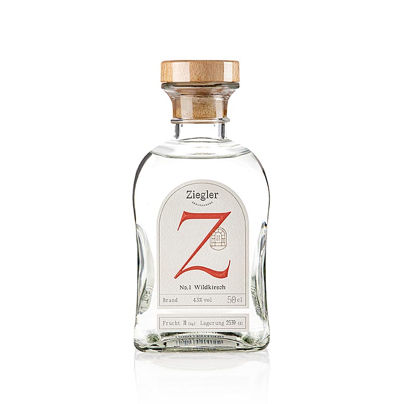 Cerise Sauvage N ° 1 - Eau de vie, 43% vol., Ziegler - 500 ml - bouteille