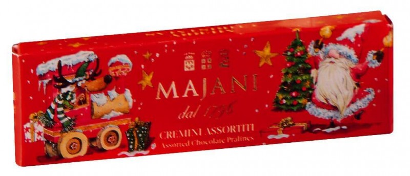 Cremino Fiat Christmas 4 Dadi, gelaagde pralinemix hazelnoot-cacaocrème, Majani - 24x41g - Deel