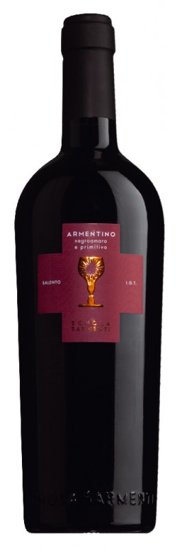 Rosso IGT Salento Armentino, Rotwein / Negroamaro & Primitivo, Schola Sarmenti - 0,75 l - Flasche