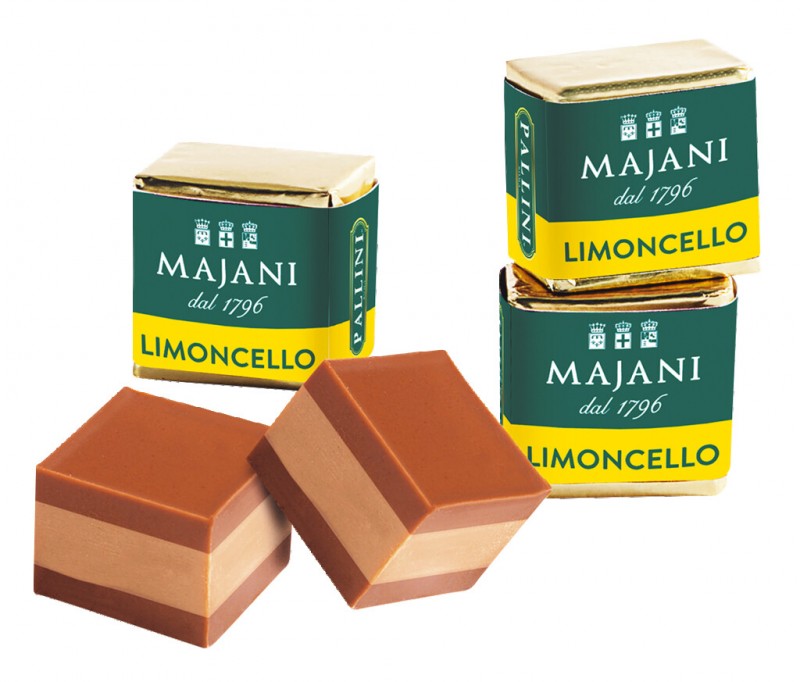 Cremino al gusto di Limoncello Limited Edition, layered praline. m. Hazelnut-cocoa cream, limoncello, Majani - 1,013g - display