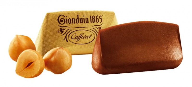 Gianduia minibakke med slØjfe, hasselnØddenougatpraliner, gavepakke, caffarel - 120 g - pakke