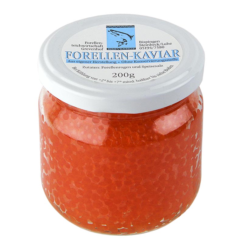 Caviar de truita, daurat - taronja - 200 g - Vidre Caviar de truita, daurat - taronja - 200 g - Vidre