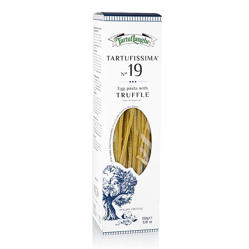 Pasta con trufa, tagliatelle, con un 7% de trufa de verano, n 19, Tartuflanghe - 250 gramos - embalar