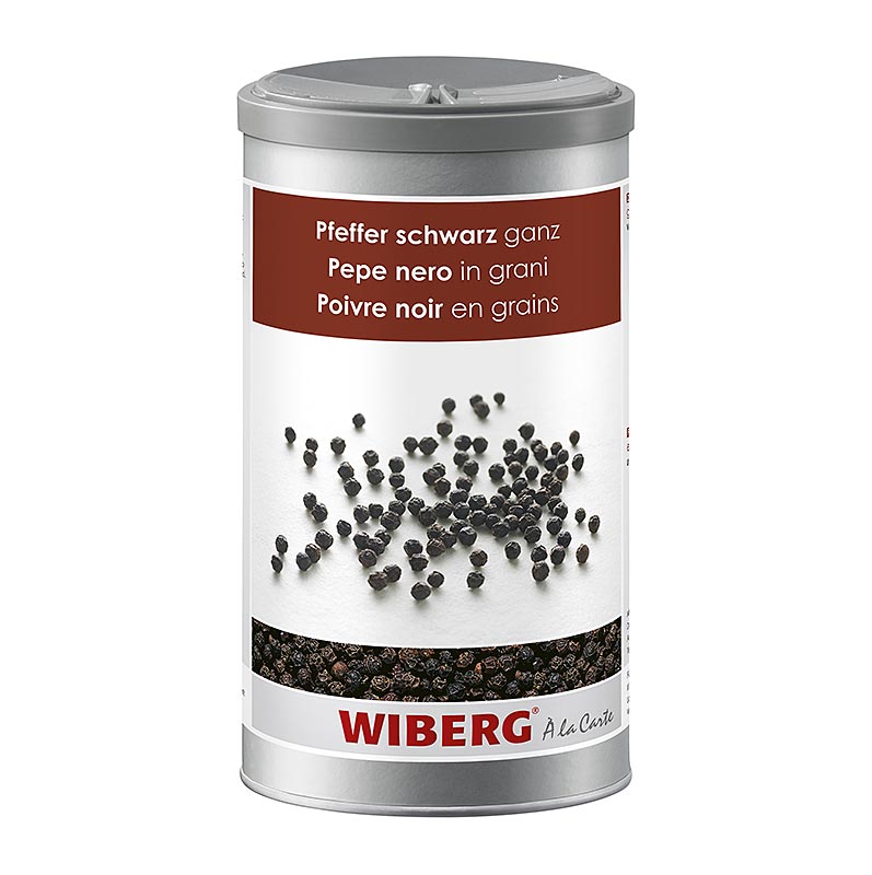 Wiberg sort pepper, hel - 630 g - Aroma sikker