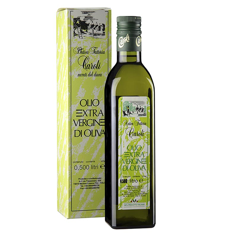 Azeite de oliva extra virgem, Caroli Antica Fattoria, 1 prensagem - 500 ml - Garrafa