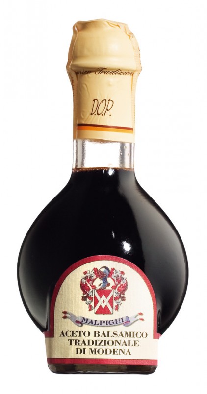 Aceto Balsamico Tradizionale DOP Affinato, 12 anos, caixa presente, Malpighi - 100ml - Garrafa